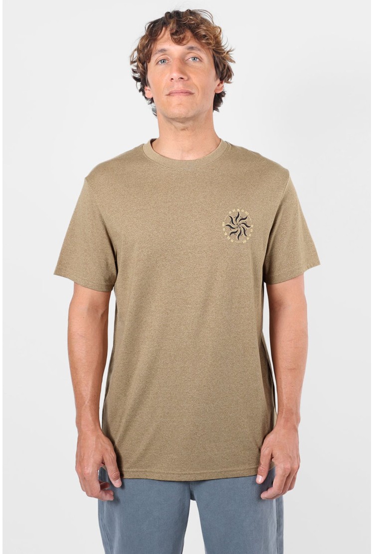 Oxbow Shuriken Vyriški Marškinėliai | Light Brown | Surfwax