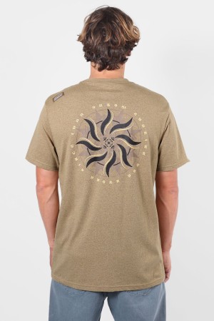 Oxbow Shuriken Men's T-Shirt | Light Brown | Surfwax