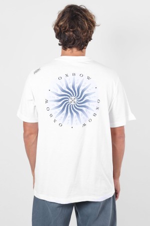 Oxbow Wheel Men's T-Shirt | White | Surfwax