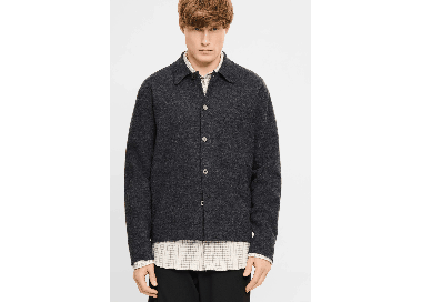 Elvine Jens Men's Overshirt | Dark Grey Melange | Surfwax