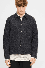 Elvine Jens Men's Overshirt | Dark Grey Melange | Surfwax