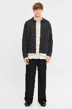 Elvine Jens Men's Overshirt | Dark Grey Melange | Surfwax