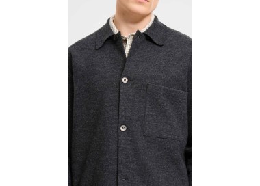 Elvine Jens Men's Overshirt | Dark Grey Melange | Surfwax