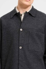 Elvine Jens Men's Overshirt | Dark Grey Melange | Surfwax