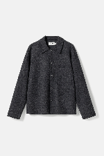 Elvine Jens Men's Overshirt | Dark Grey Melange | Surfwax
