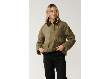 RipCurl Bossa Nova Waxed Chore Women's Jacket | Military Green | Surfwax