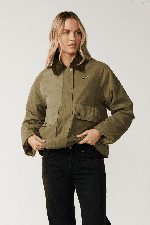 RipCurl Bossa Nova Waxed Chore Women's Jacket | Military Green | Surfwax