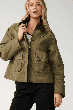 RipCurl Bossa Nova Waxed Chore Women's Jacket | Military Green | Surfwax