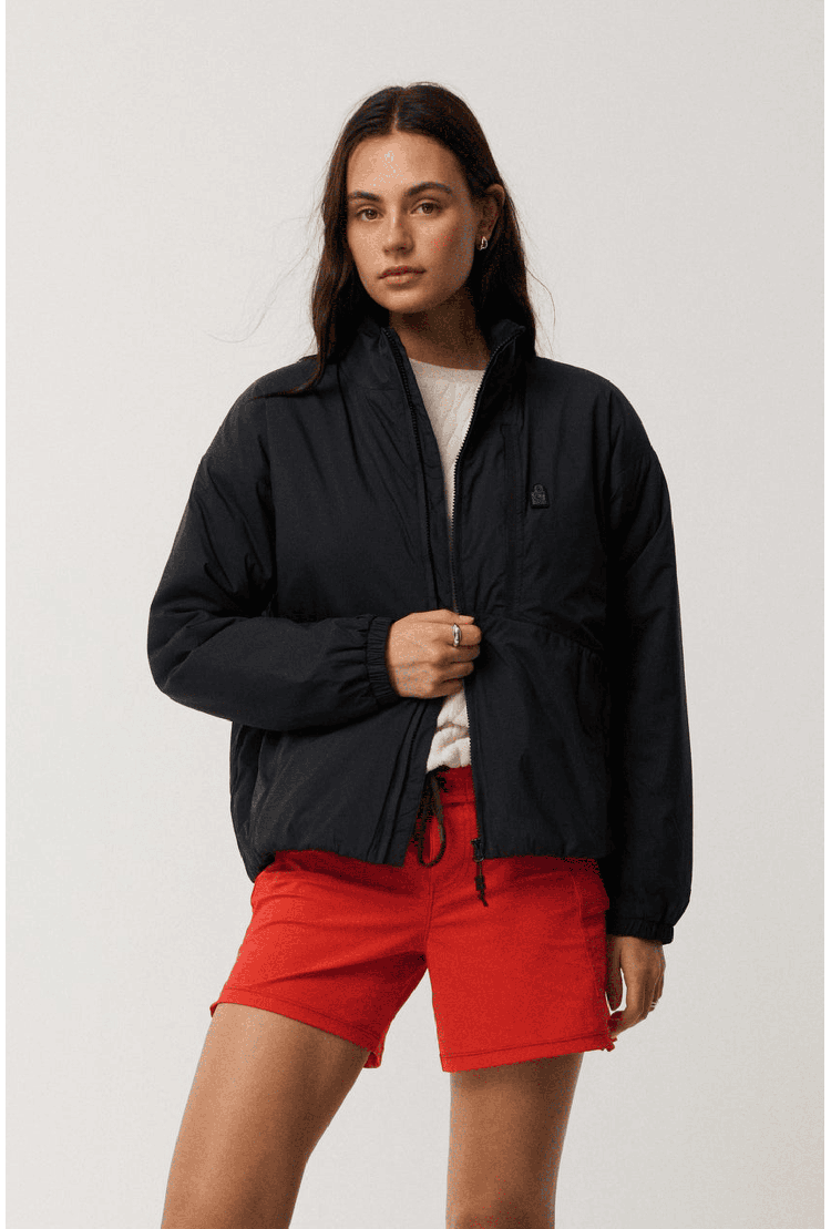 RipCurl Search Series Packable Puffer Moteriška Striukė | Black | Surfwax