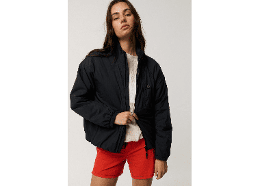 RipCurl Search Series Packable Puffer Moteriška Striukė | Black | Surfwax
