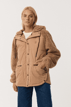 RipCurl Search Series Splice Puffer Women's Jacket | Brown | Surfwax