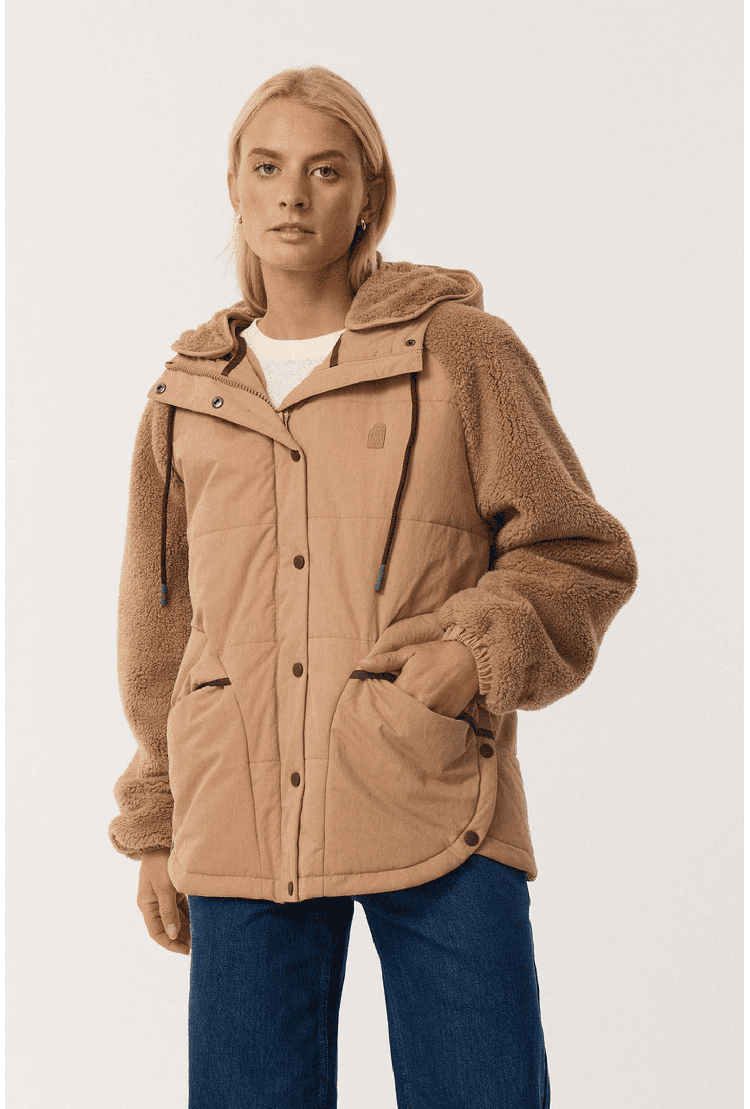 RipCurl Search Series Splice Puffer Women's Jacket | Brown | Surfwax
