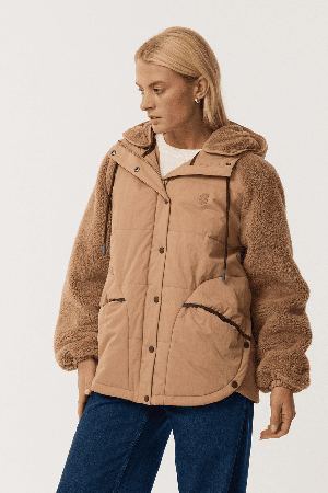 RipCurl Search Series Splice Puffer Women's Jacket | Brown | Surfwax