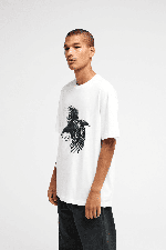 RVCA Horton Raven Men's T-Shirt | Antique White | Surfwax