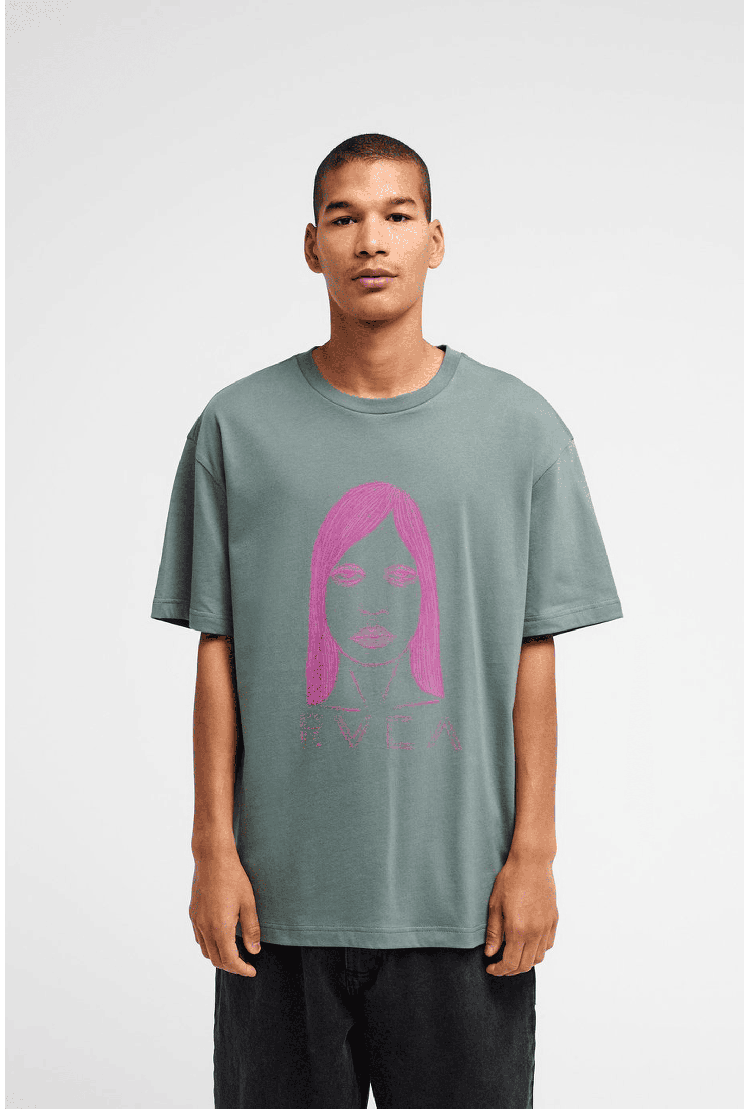 RVCA Sleepy Girl Men's T-Shirt | Balsam | Surfwax
