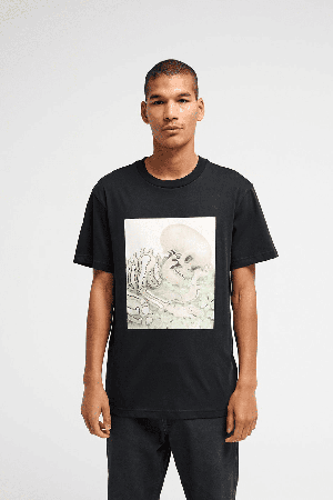 RVCA Sleepy Skeleton Men's T-Shirt | Black | Surfwax
