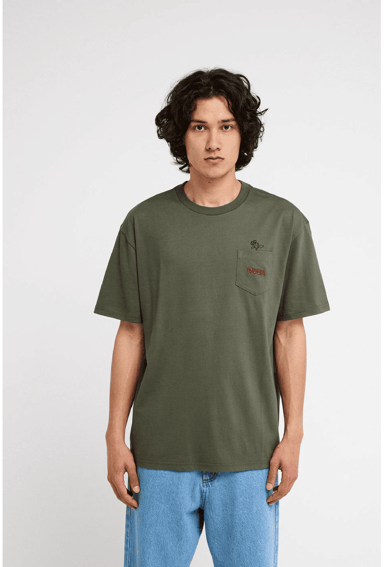RVCA Nature Calling Pocket Men's T-Shirt | Sage Leaf | Surfwax