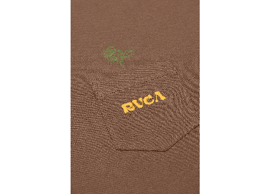 RVCA Nature Calling Pocket Men's T-Shirt | Wood | Surfwax