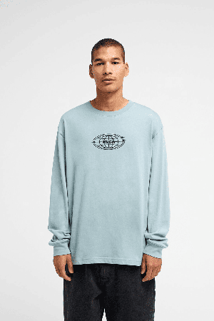 RVCA The World Men's Long Sleeve T-Shirt | Lead | Surfwax