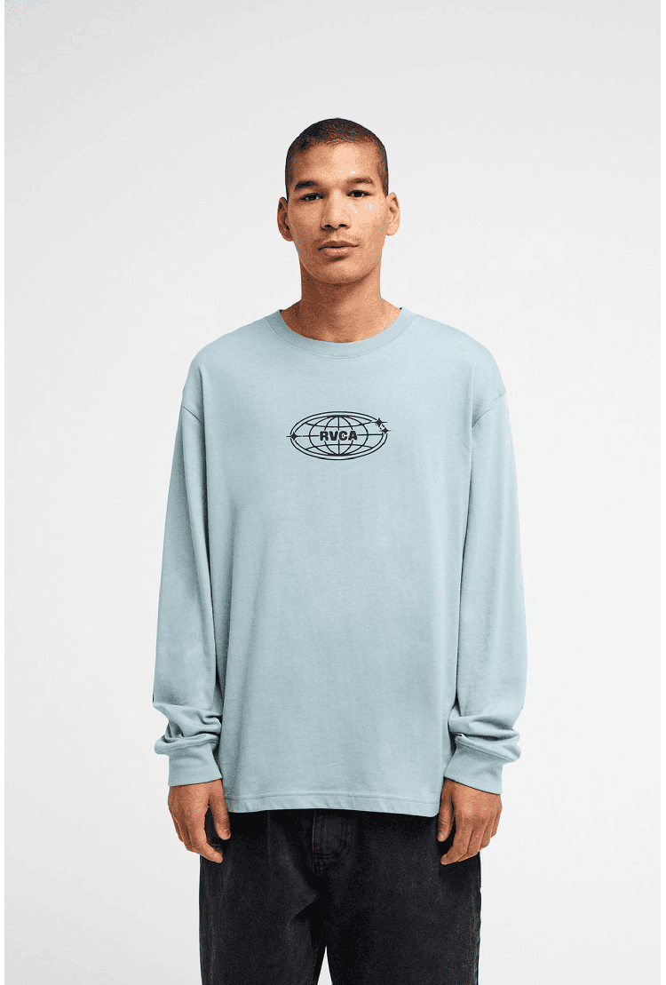 RVCA The World Men's Long Sleeve T-Shirt | Lead | Surfwax