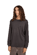 Element Lowcase Pigment Men's Long Sleeve T-Shirt | Off Black | Surfwax