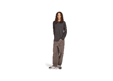 Element Lowcase Pigment Men's Long Sleeve T-Shirt | Off Black | Surfwax