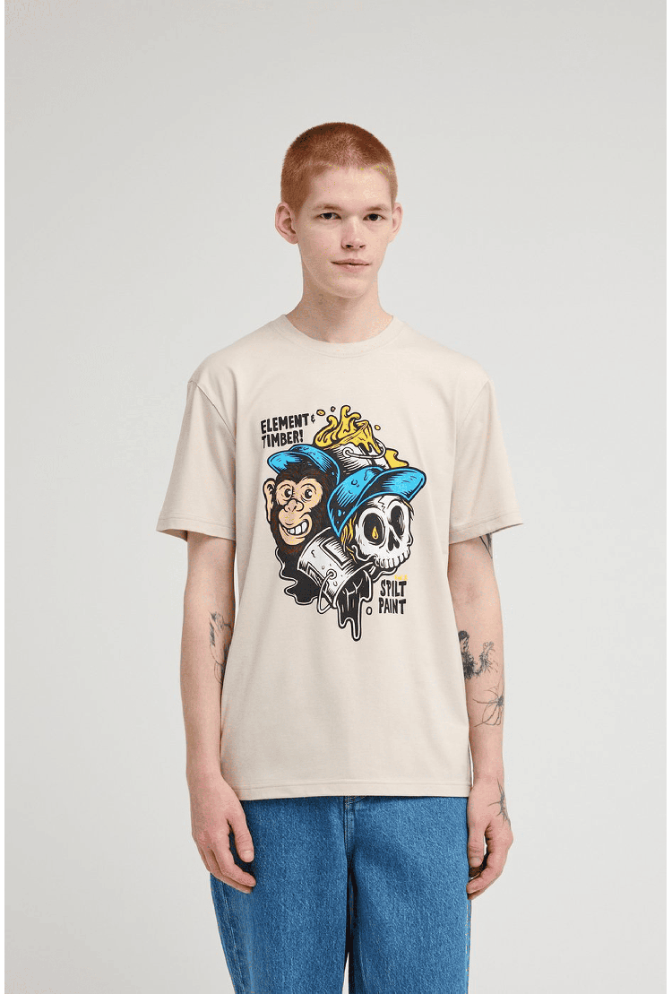 Element Timber Flow Men's T-Shirt | Oat Milk | Surfwax