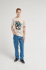 Element Timber Flow Men's T-Shirt | Oat Milk | Surfwax