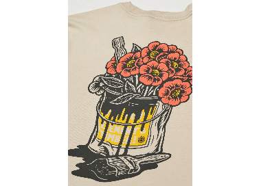 Element Timber Flower Pot Men's T-Shirt | Oat Milk | Surfwax