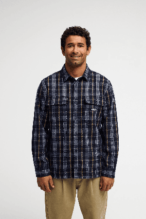 Quiksilver Diamond Wool Men's Shirt | Dark Navy Diamond Check | Surfwax