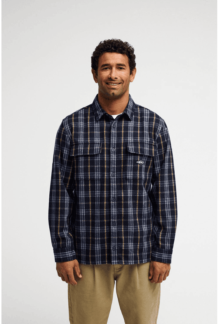 Quiksilver Diamond Wool Men's Shirt | Dark Navy Diamond Check | Surfwax