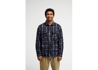 Quiksilver Diamond Wool Men's Shirt | Dark Navy Diamond Check | Surfwax