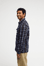 Quiksilver Diamond Wool Men's Shirt | Dark Navy Diamond Check | Surfwax