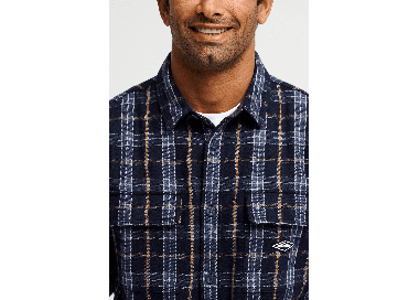 Quiksilver Diamond Wool Men's Shirt | Dark Navy Diamond Check | Surfwax