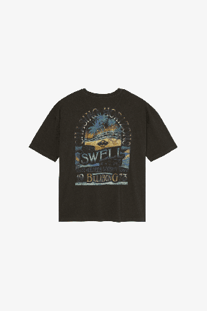 Billabong Chasing Horizons Moteriški Marškinėliai | Off Black | Surfwax