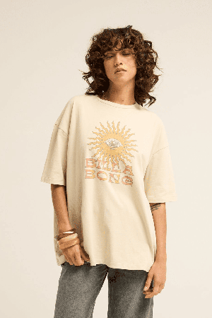 Billabong A/Div Good Vibes True Moteriški Marškinėliai | Oatmeal | Surfwax