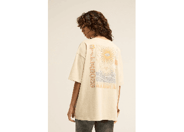 Billabong A/Div Good Vibes True Moteriški Marškinėliai | Oatmeal | Surfwax