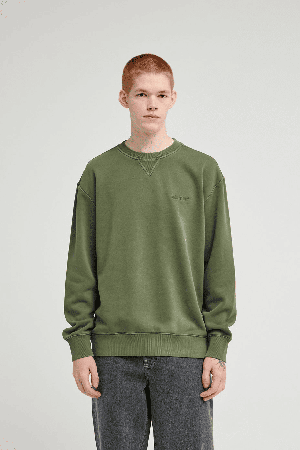 Element Lowcase Pigment Cr Men's Sweatshirt | Bronze Green | Surfwax