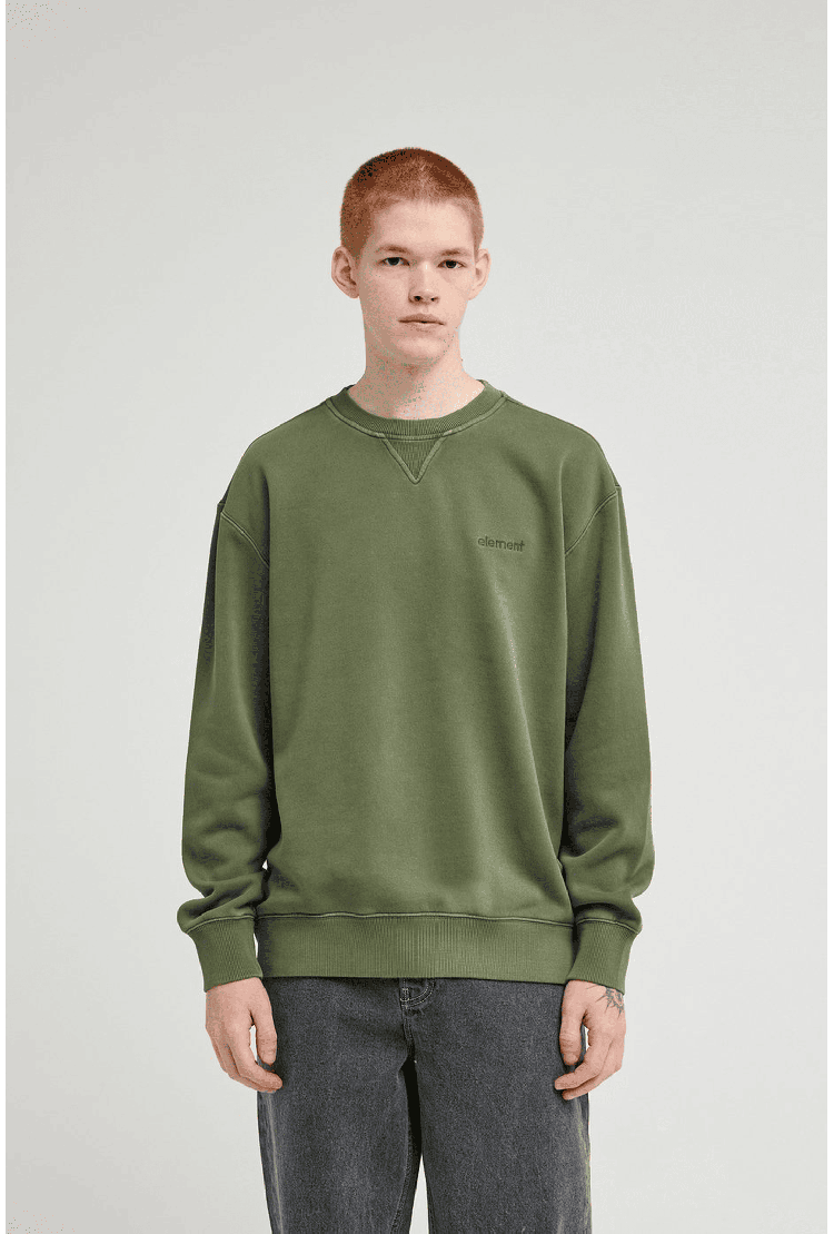 Element Lowcase Pigment Cr Men's Sweatshirt | Bronze Green | Surfwax