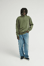 Element Lowcase Pigment Quarter Zip Vyriškas Bliuzonas | Bronze Green | Surfwax