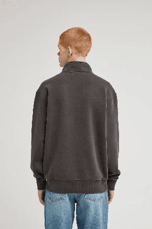 Element Lowcase Pigment Quarter Zip Men's Sweatshirt | Off Black | Surfwax