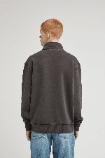 Element Lowcase Pigment Quarter Zip Vyriškas Bliuzonas | Off Black | Surfwax