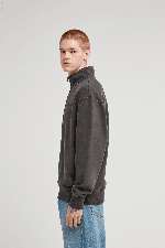 Element Lowcase Pigment Quarter Zip Vyriškas Bliuzonas | Off Black | Surfwax