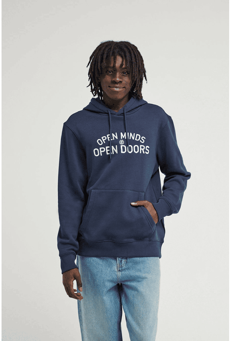 Element Open Minds Po Men's Hoodie | Eclipse Navy | Surfwax
