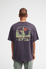RVCA Saguaro Canyon Men's T-Shirt | Garage Blue | Surfwax