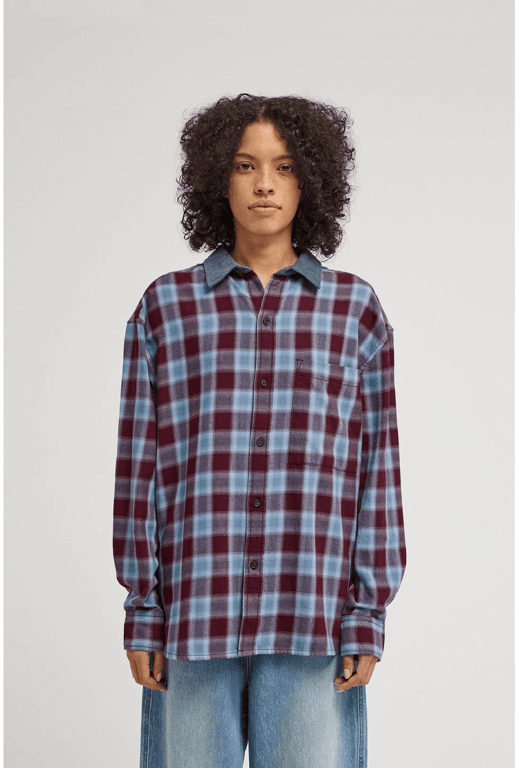 Element Flannel Moteriški Languoti Marškiniai | Zinfandel Checks | Surfwax