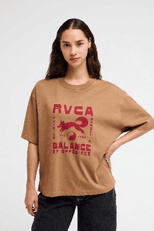 RVCA Agile Moteriški Marškinėliai | Cocoa | Surfwax