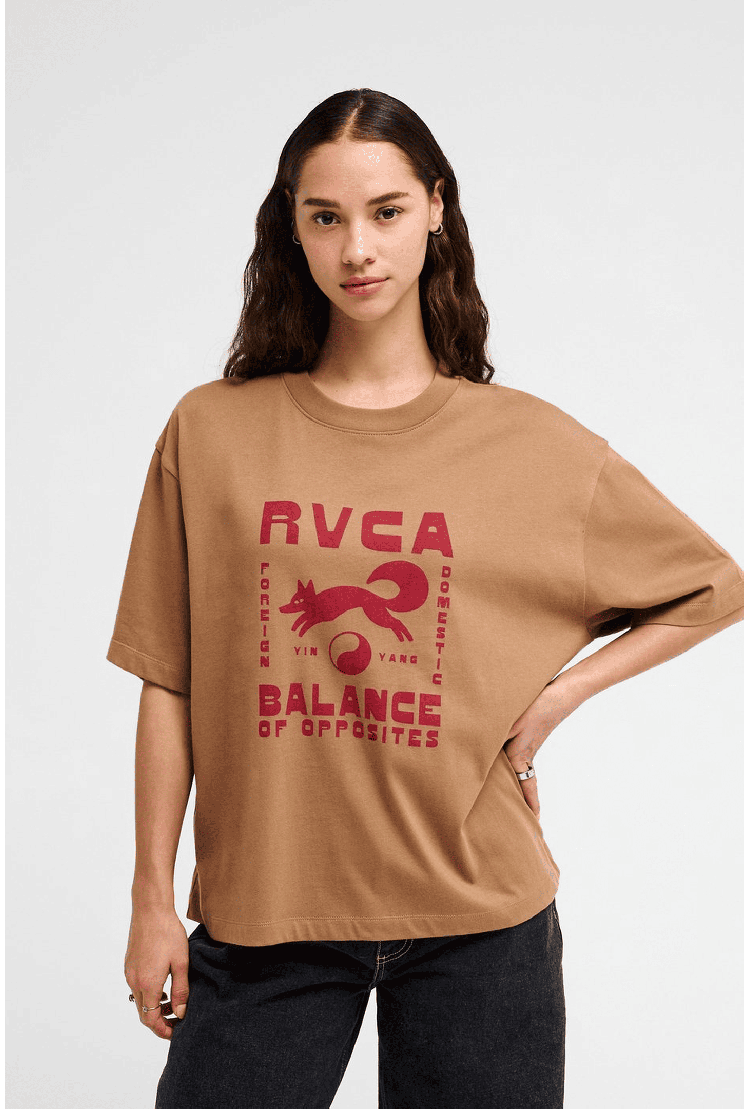 RVCA Agile Moteriški Marškinėliai | Cocoa | Surfwax