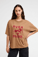 RVCA Agile Moteriški Marškinėliai | Cocoa | Surfwax