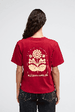 RVCA Iris Easy Moteriški Marškinėliai | Brick Red | Surfwax